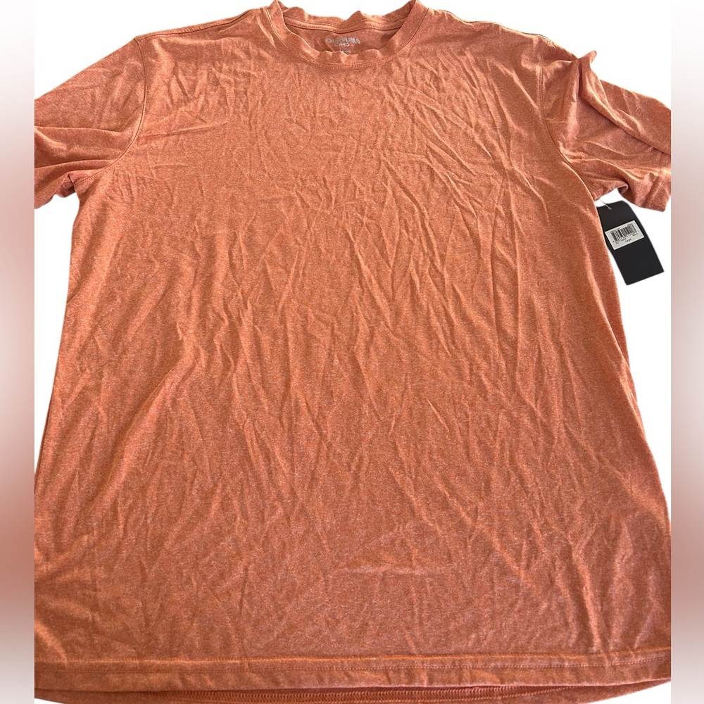 Men's Classic performance Crew Neck Tee in Heather Orange nwt size large